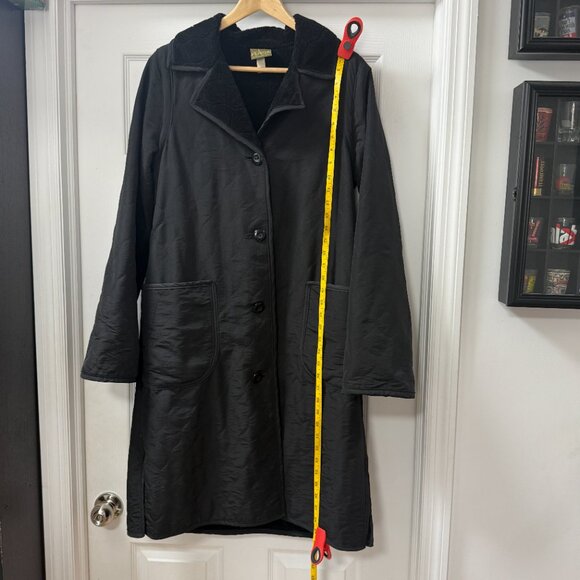 Maralyce Ferree Scarborough, Maine black button-down textured coat size small - Picture 3 of 10